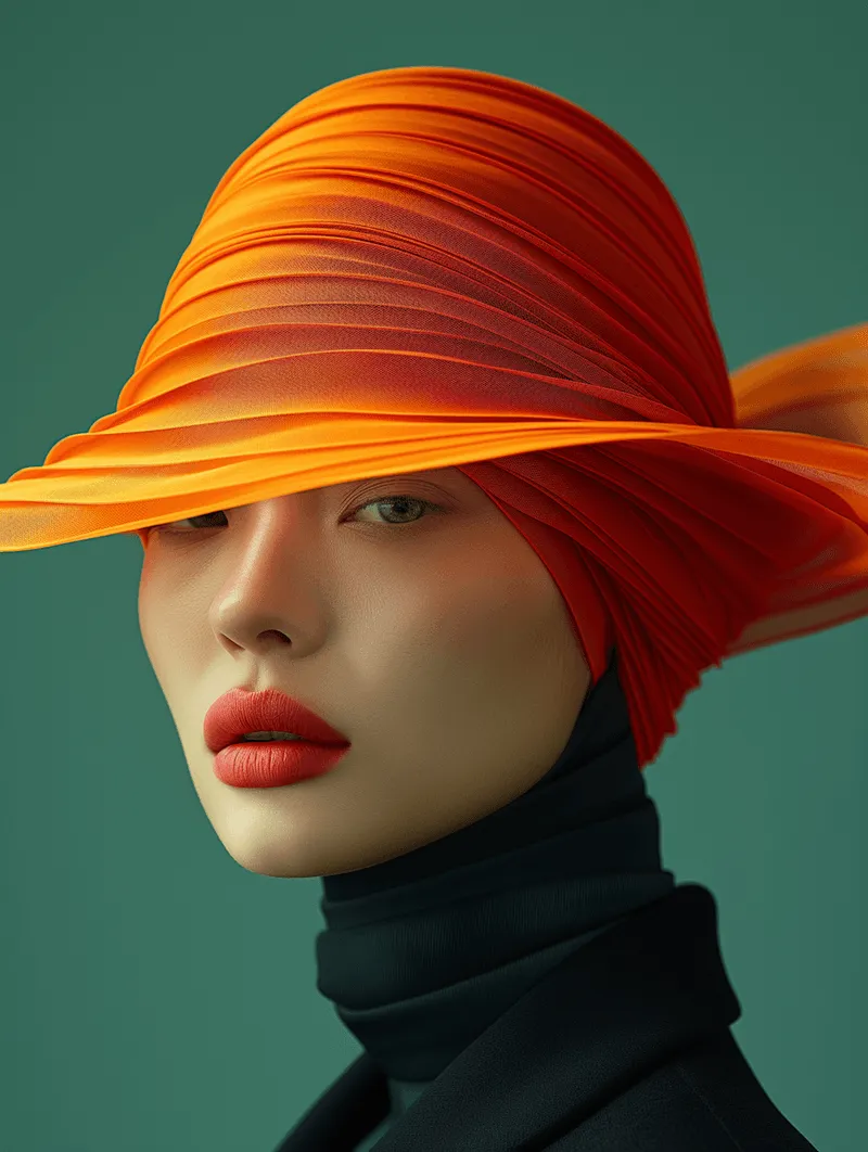 Fashion Portrait with Vibrant Hat