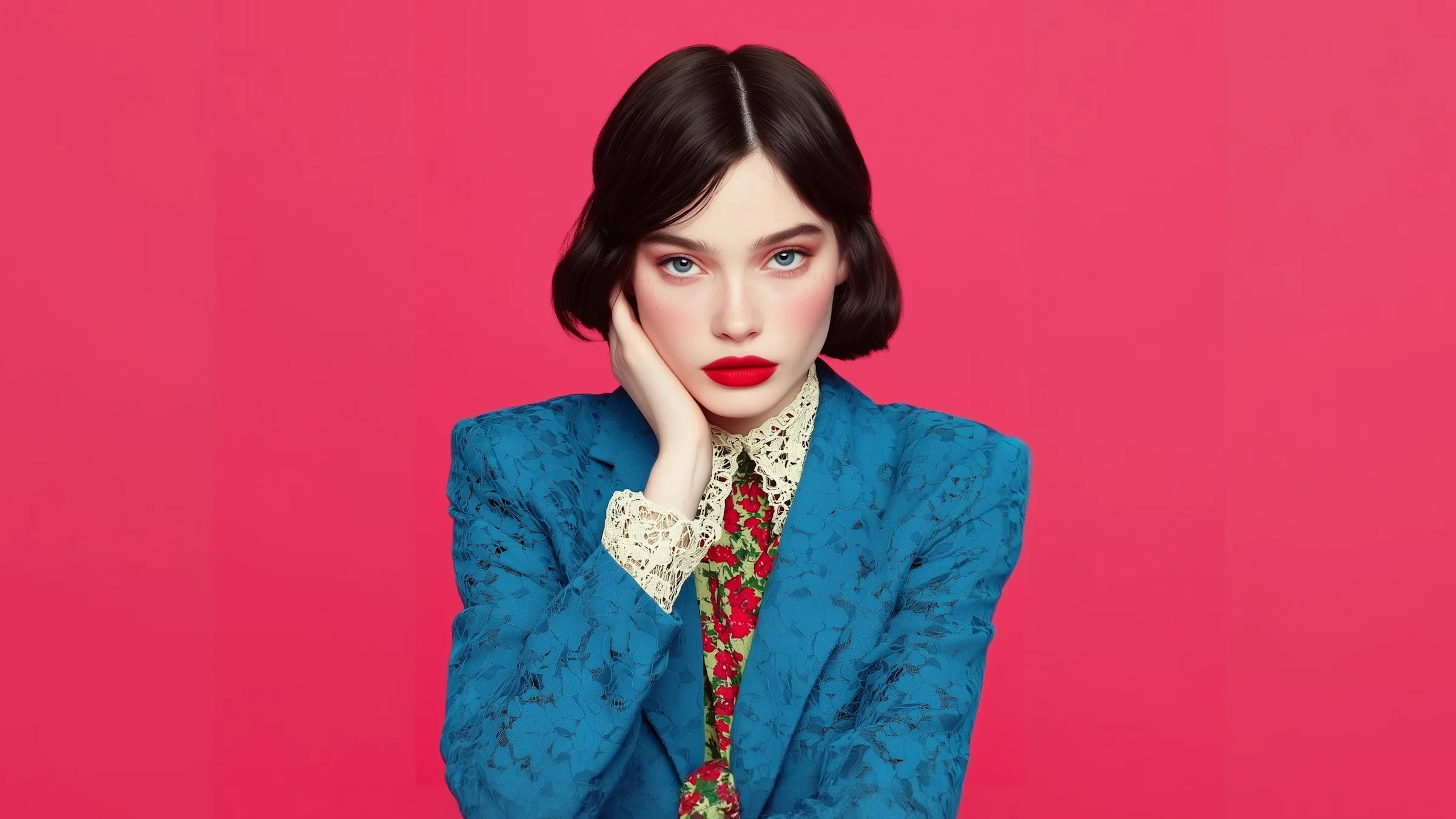 Vivid Portrait with Bold Colors